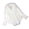 Womens Mid-Length Faux Fur Coat Fox Collar Slim Fit Padded Winter Jacket