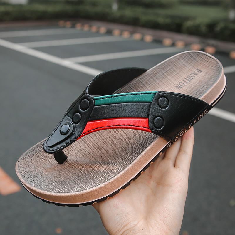 

Мужские летние шлепанцы класса люкс, повседневные вьетнамки, обувь для босиком для мужчин 2024, удобные ПВХ пляжные уличные модные тапочки, обувь 45 чёрный