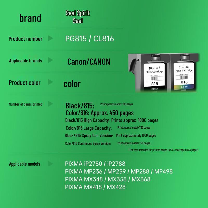 Lingyin Compatible Ink Cartridge for Canon PG-815/CL-816
