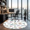 Cute Cars Printed Round Rug Carpet Chair Rug Area Rug Entryway Doormats,for Office Chair Living Room Bedroom Kitchen Room.