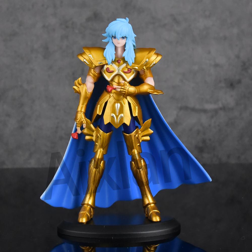 Aixlan 8PCS Saint Seiya Figure Kanon Hyoga 18CM Gold Saint PVC Action Figure Amine Toy Birthday Gift Ollectible Figurine
