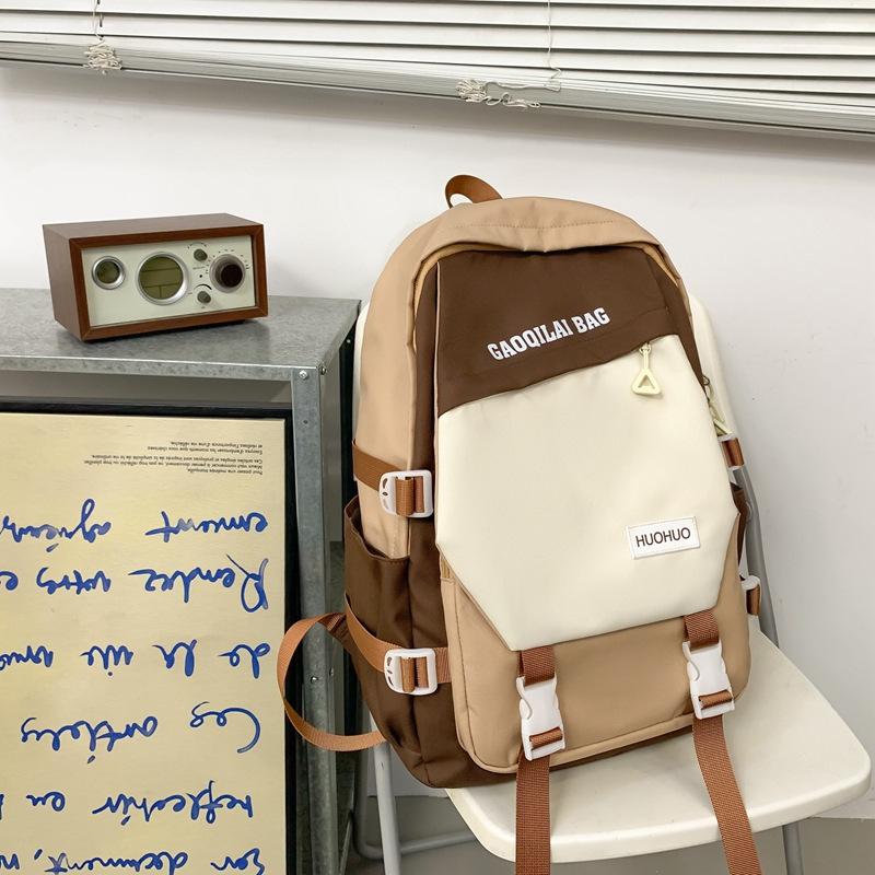 

Chao junior high school student schoolbag is breathable, wear-resistant and burden-reducing nylon material is suitable for boys and girls