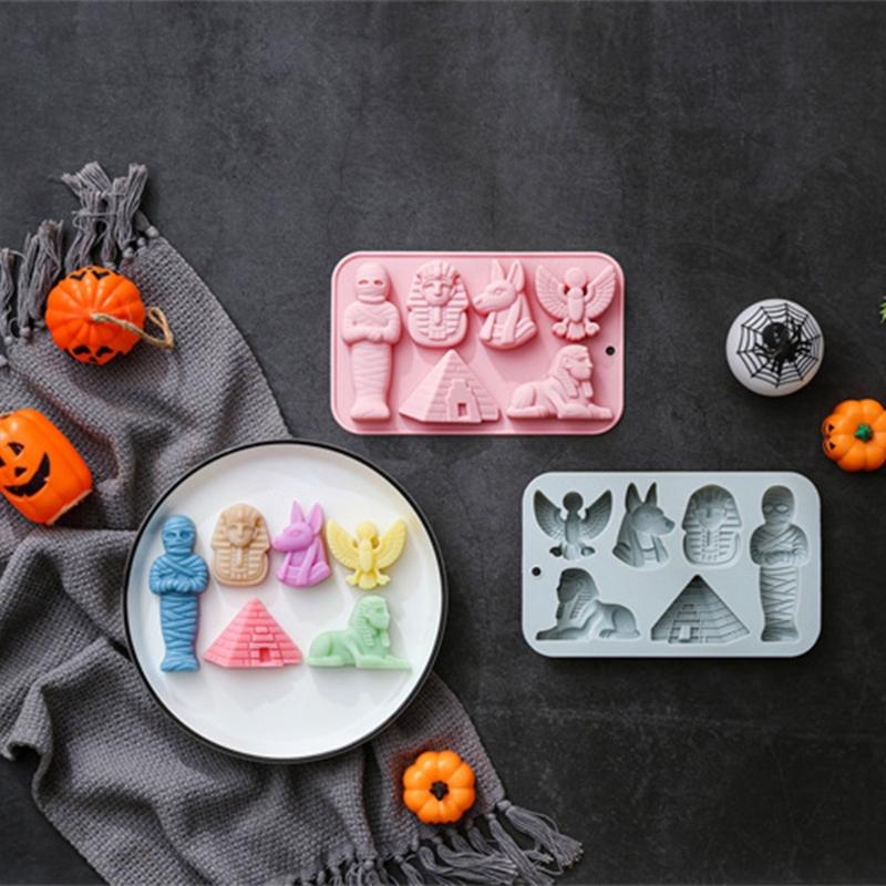 Food Grade Silicone Egyptian Chocolate Mould Set Of 6 For Desserts And Crafts