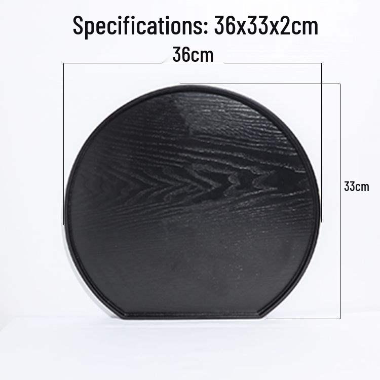 Japanese Wooden Half-Moon Bread & Sushi Tray - Simple INS Style Tea & Dinner Plate