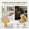 Aluminum Alloy Round Cabinet Knob Single Hole Furniture Handle Durable Corrosion Resistant Hardware for Drawer Wardrobe Door