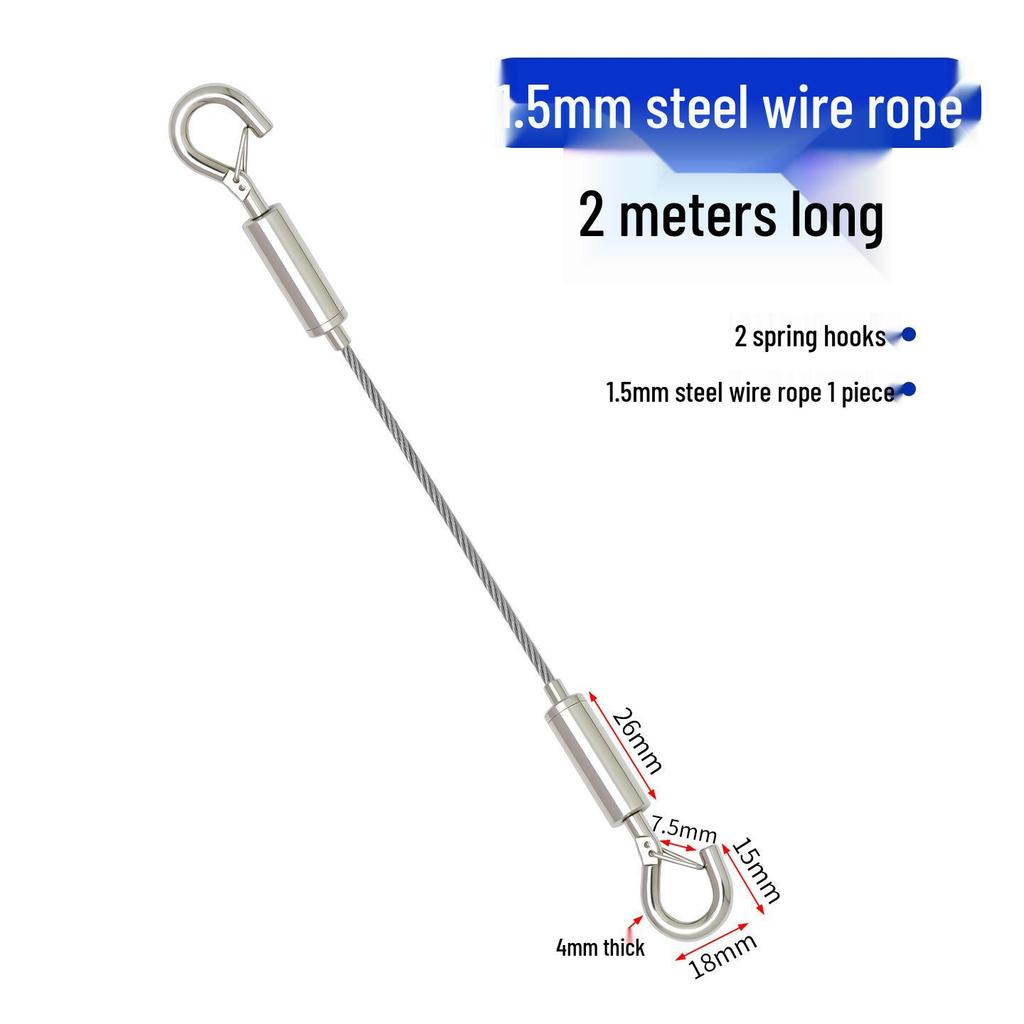 Adjustable Steel Wire Rope Hanging Kit with Chandelier Lock and Buckle
