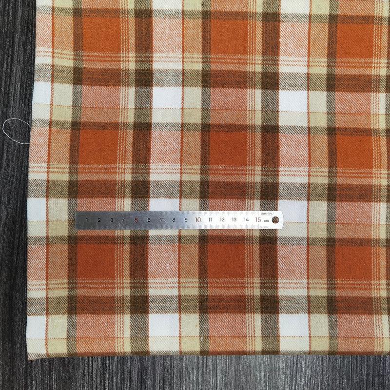 Children's Twill Plaid Flannel Shirt Fabric - Yarn Dyed, Brushed Cotton