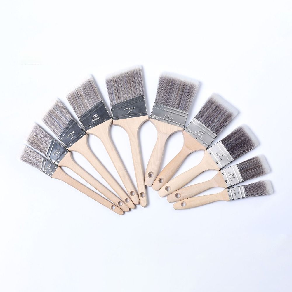 

Кисть с деревянной ручкой и плоской головкой. Утолщенные инструменты для чистки стен. Многофункциональная кисть для покраски.