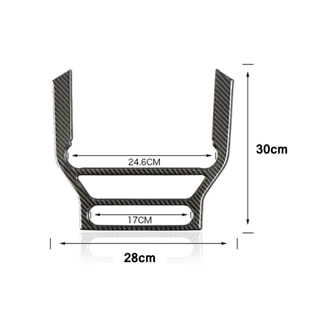 Carbon Fiber Multi-media Konsole Abdeckung Aufkleber Panel Trim Dekoration Für Ford Mustang 2015 2016 2017 2018 Auto