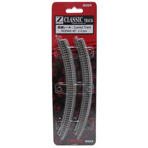 Rokuhan Z Gauge R004 Curved Rail R220mm 45