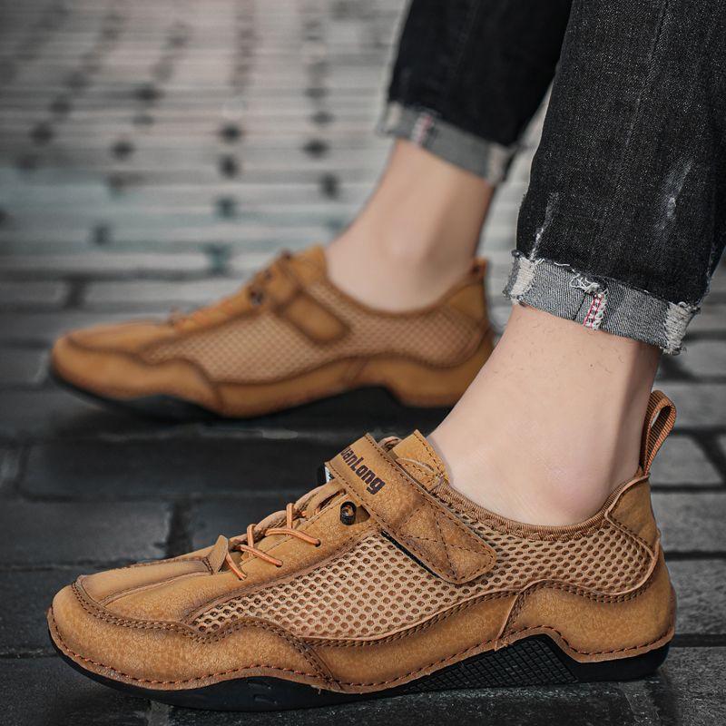 Round Toe Moccasin Men's Leather Shoes Black Soft Flat Male Casual Shoe Classic Original Luxury Sale Shipping Free Adults On Pu