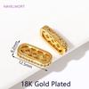 18K Gold Plated Inlaid Zircon Multi Strands Spacer Beads Bar,Bracelets Separators Bar,For Jewelry Making Supplies DIY Findings