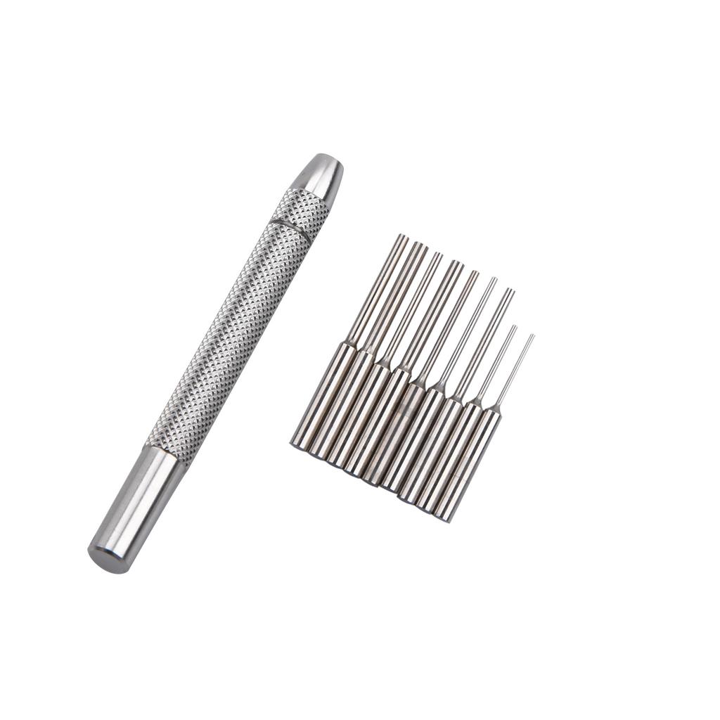 0.5mm-1.6mm Bit Stainless Steel Watch Band Link Remover Bracelet Remover Pin Punch Tool 9 In 1 Watch Accessories