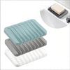 Silicone Soap Rack Free Punch Non-Slip Easy Clean Self Draining Soap Holder for Bathroom Kitchen Shower