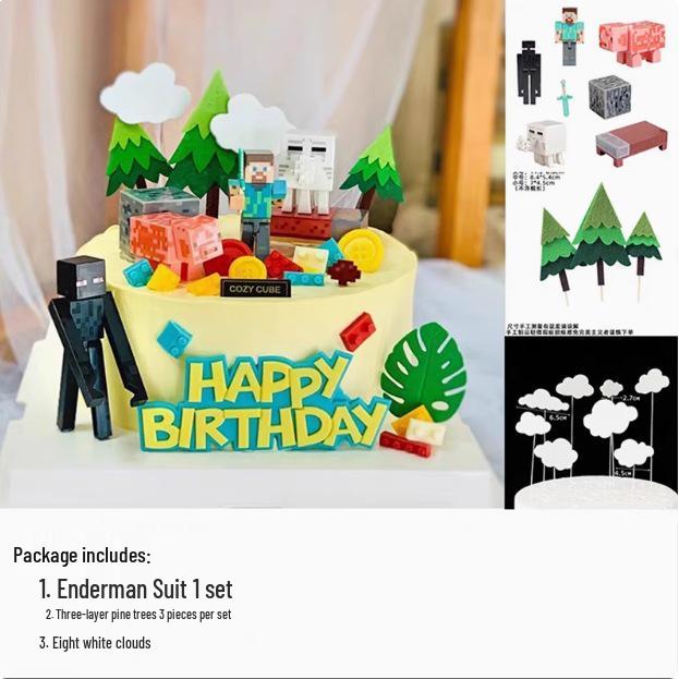 My World Cake Decoration: Steve Figurine for Kids' Birthday Baking & Dress-up