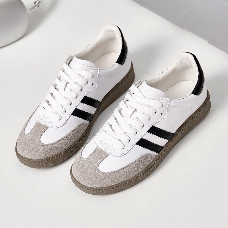 Water dyed oil wax leather retro classic shoes casual board shoes couple new casual sports shoes little white shoe board