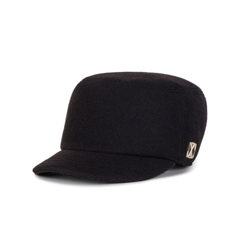 VARZAR VA Square Studded Wool Bellboy Cap Black