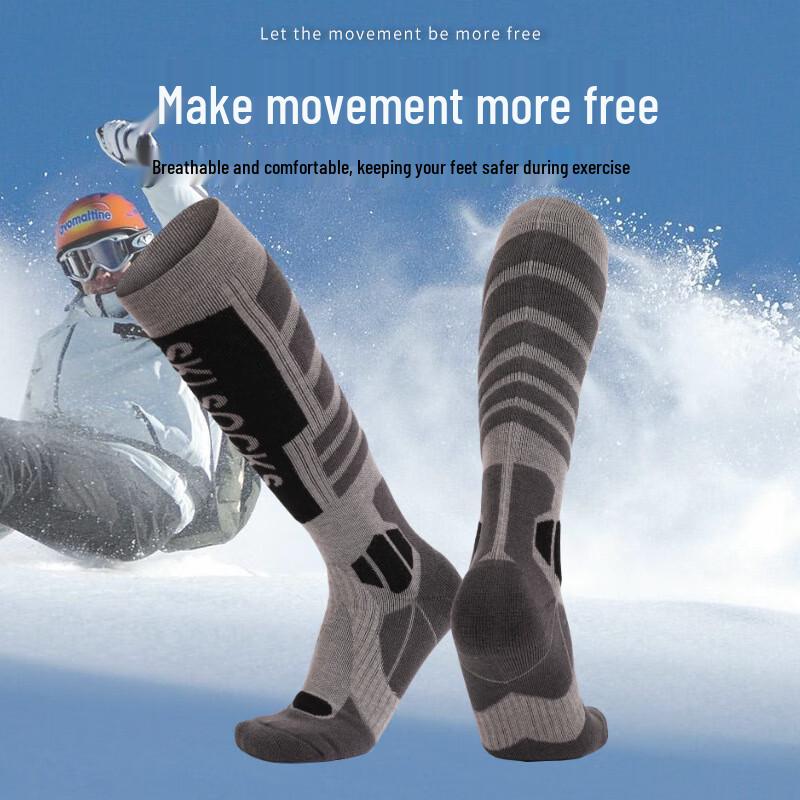 OEING Men's Thick Wool Ski & Hiking Socks