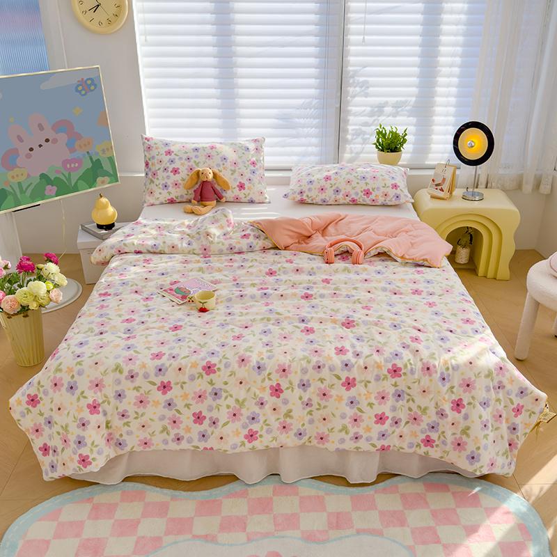 Cartoon Summer Thin Quilt, Wypełniacz z włókna sojowego, Lekki wygodny koc do domu, sypialnia, Pościel, Możliwość prania w pralce