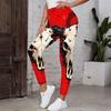 Women's Leggings Vintage Fashion Casual Ankle-Length High Waist  Halloween Rose Skull  Printing Thermal Warm Soft Breathable Micro-elastic