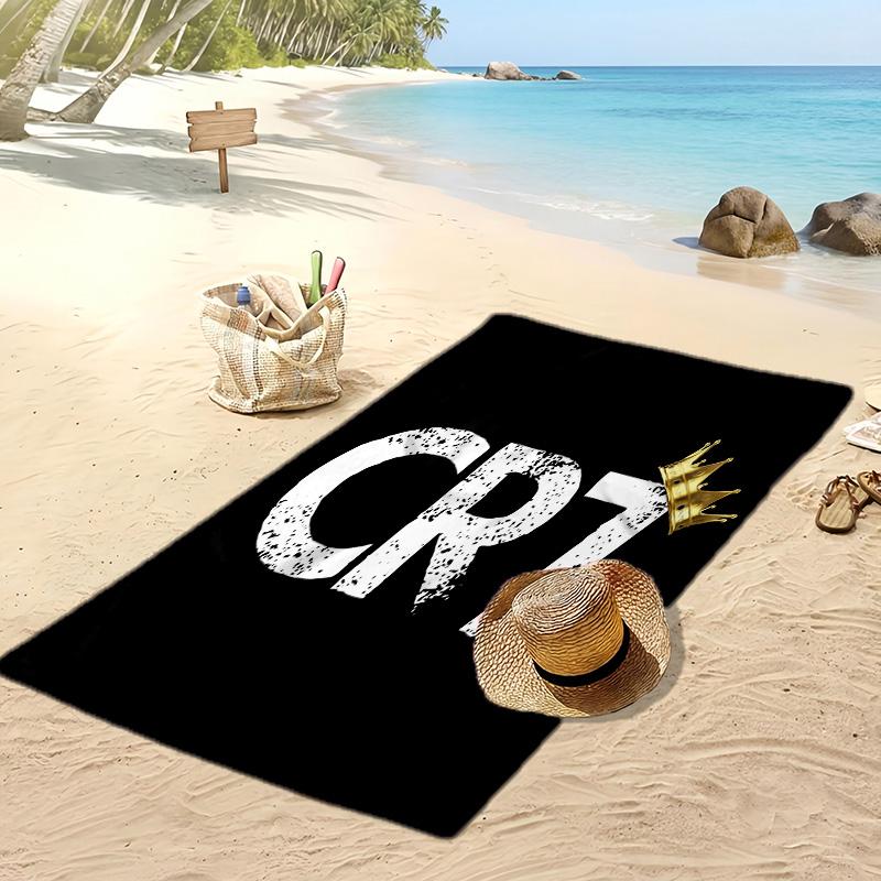 Cristiano Ronaldo Printed Beach Towel Quick Dry Soft TowelPortable Large Rectangular Beach Blanket for Travel Swimming Pool