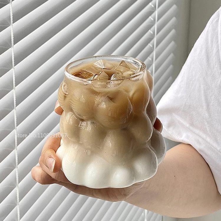 1/2/4/6PC Heat-Resistant Grape Shape Glass Cup Transparent Glass Cups Drinking Juice Beer Milk Tea Drinking Cup Coffee Mug Cups