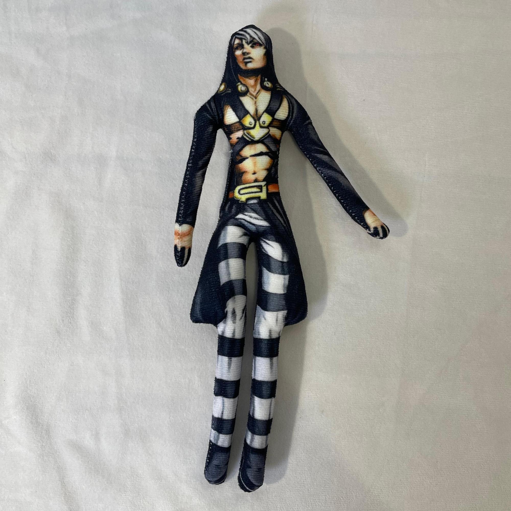Jojo'S Bizarre Adventure Bucciarati Anime Cosplay Pluche Pop Handgemaakt Buigbaar Draad Skelet Gevuld Figuur Cadeau