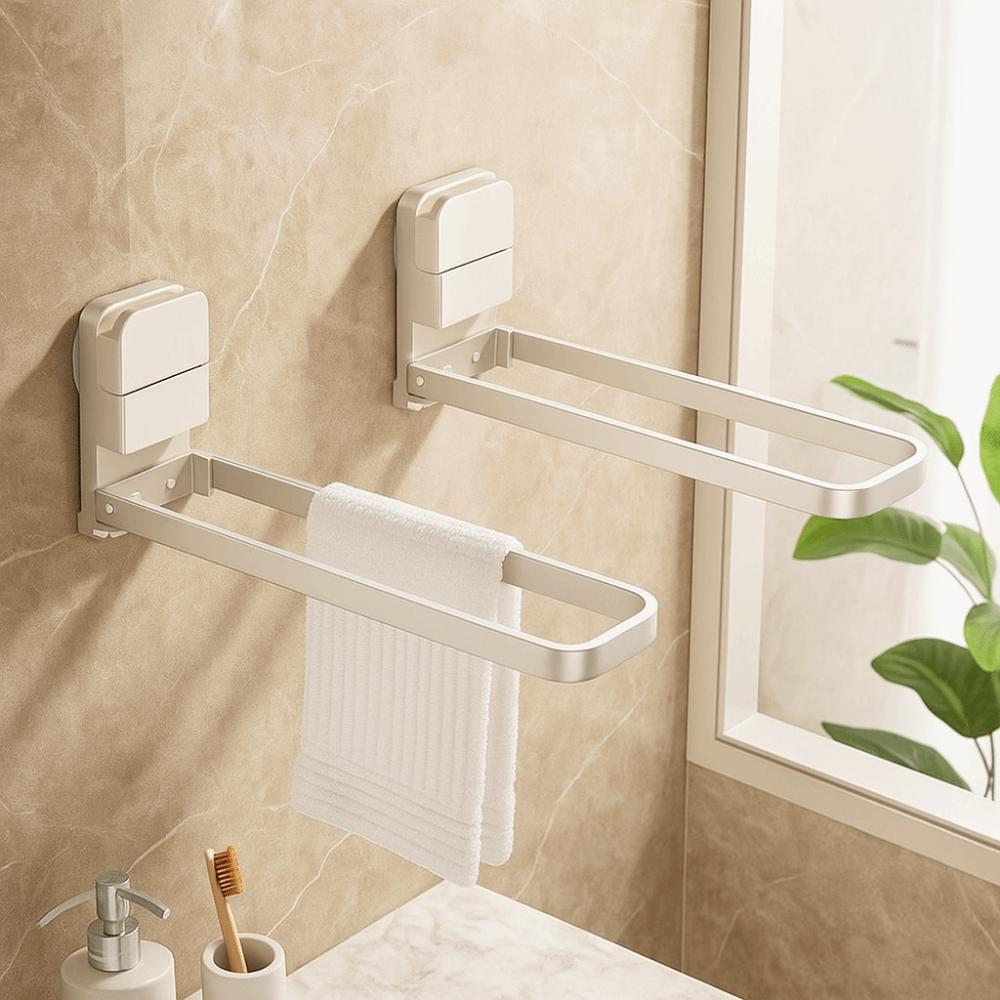 Compact Design Detachable Towel Rack Damage-Free Folding Towel Rack Bath Towels Rack Bathroom