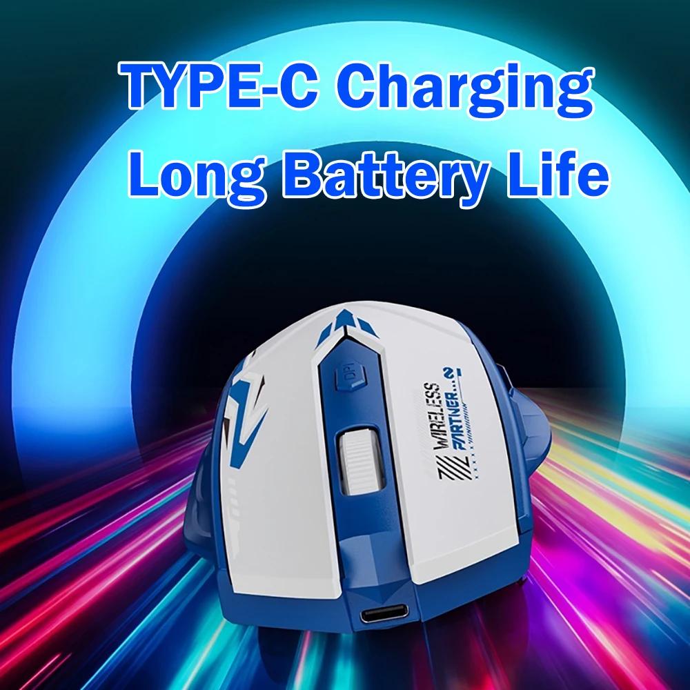 Bluetooth 5.4 Mouse Dual-Mode 2.4G Wireless Mouse 6 Buttons Gaming Mice Rechargeable Mouse 1600 DPI For PC Laptop Macbook