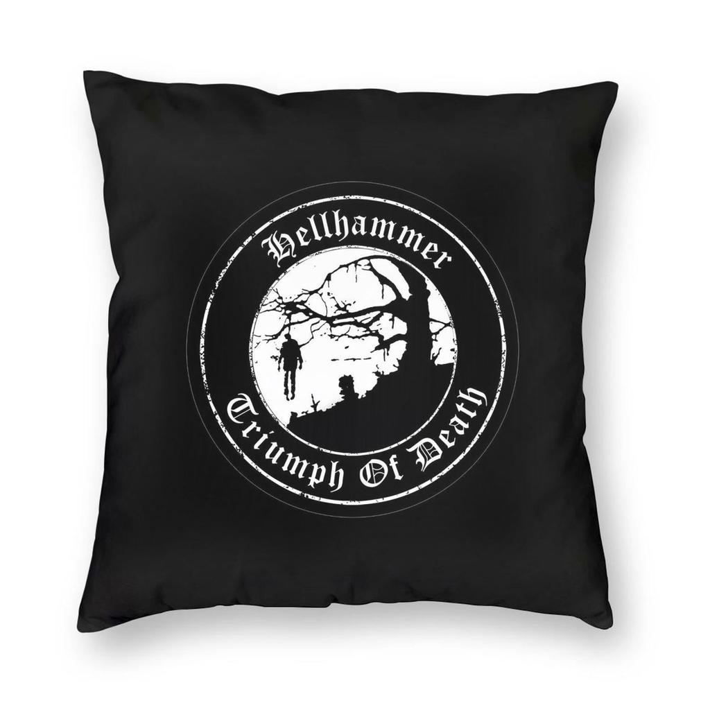 Darkthrone Logo Norwegian Black Metal Band  Square Pillowcase Pillow Cover Cushion Throw Pillow for Home Bedroom Car