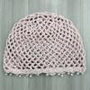 1Pc Sequined Pearl Hat, Handmade Knitted Hollow Thin Breathable Versatile Beanie Hat