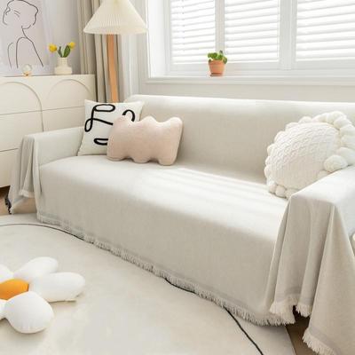 Cream Wind Snow Neil Sofa Towel Full Coverage Warm Nordic Blanket Solid Color Fashion One Piece Dust-proof Tassel Chair Mat