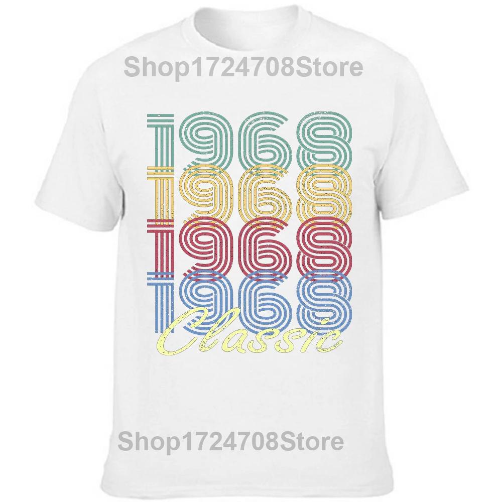 Novelty Born in 1968 Vintage T Shirts Graphic Cotton Streetwear Short Sleeve Birthday Gifts Summer Style T-shirt Mens Clothing