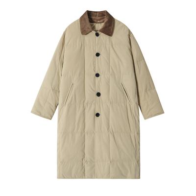 Abrigo de Algodón Acolchado de Invierno para Mujer, Largo Medio, Versión Coreana, Suelto, Retro, Ligero y Delgado, Estilo Estudiante, Pequeño y Fragante, Chaqueta Acolchada de Algodón