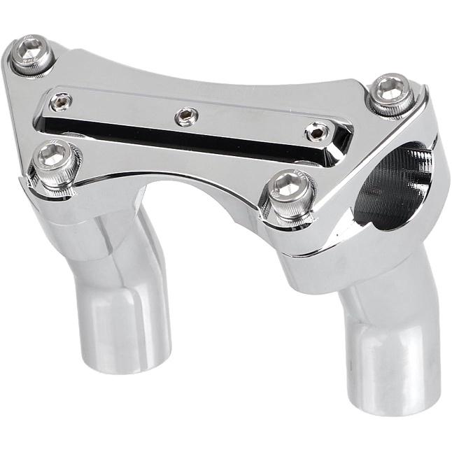 Chrome Motorcycle 3-1/2" Pullback Handlebar Risers & Top Clamp Kits Fit for Harley 1 Inch Bar Dyna Heritage Softail Fat Boy Touring Glide