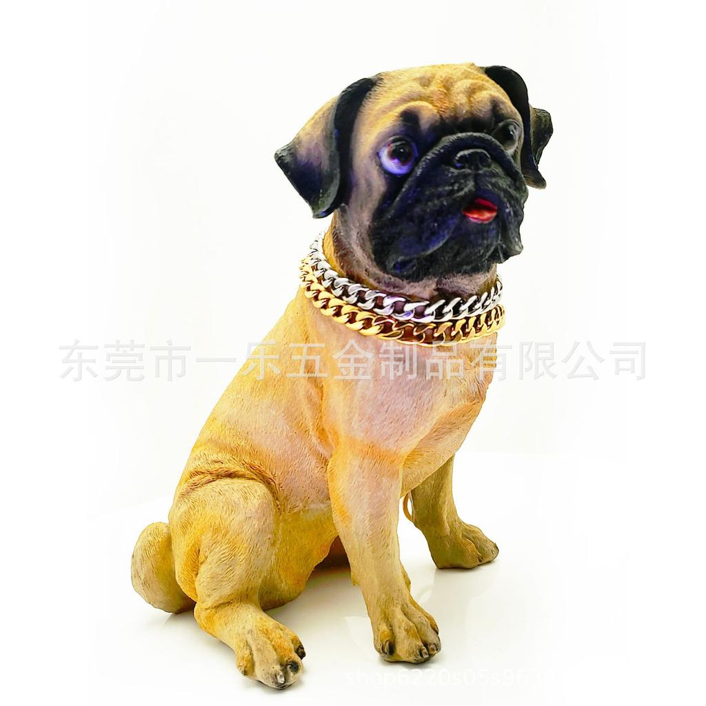 Stainless Steel 304NK Chain Pet Neck Ring Dog Chain Seamless Welded P Chain 11MM16MM Training Dog Walking Pet Chain