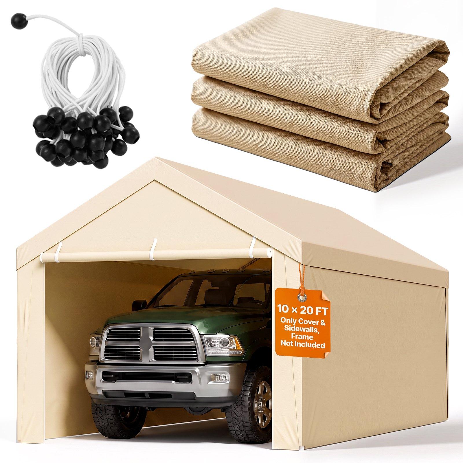 VEVOR Carport Replacement Canopy, 3 x