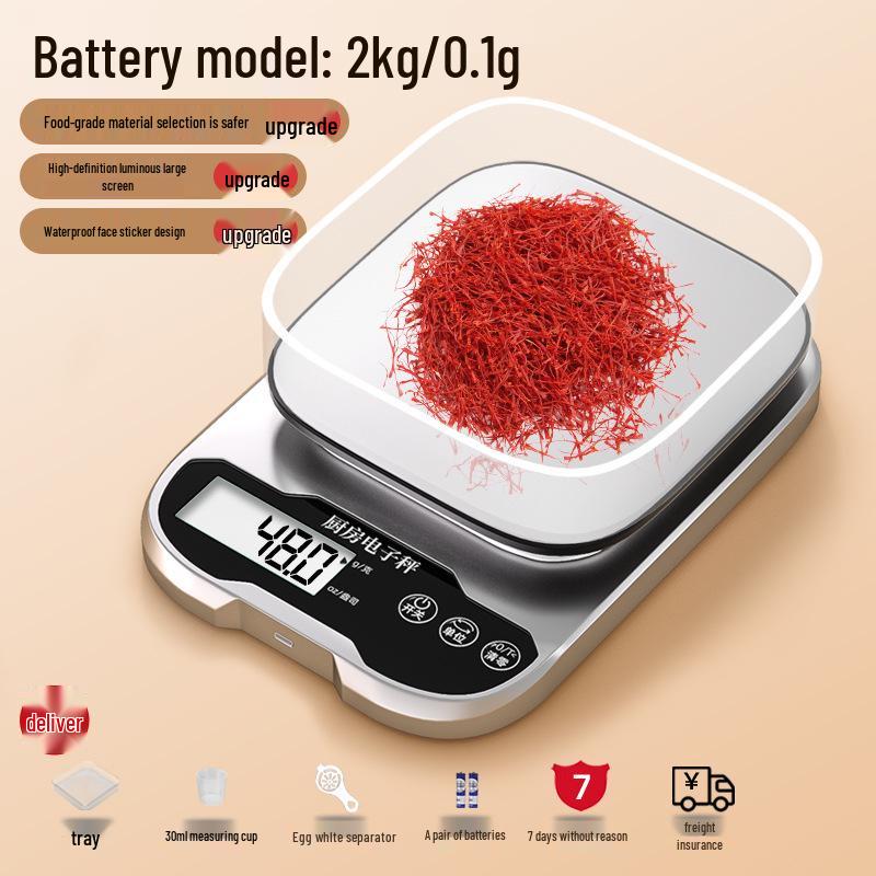 Compact Electronic Kitchen & Pharmacy Scale for Measuring Grams - Free Shipping