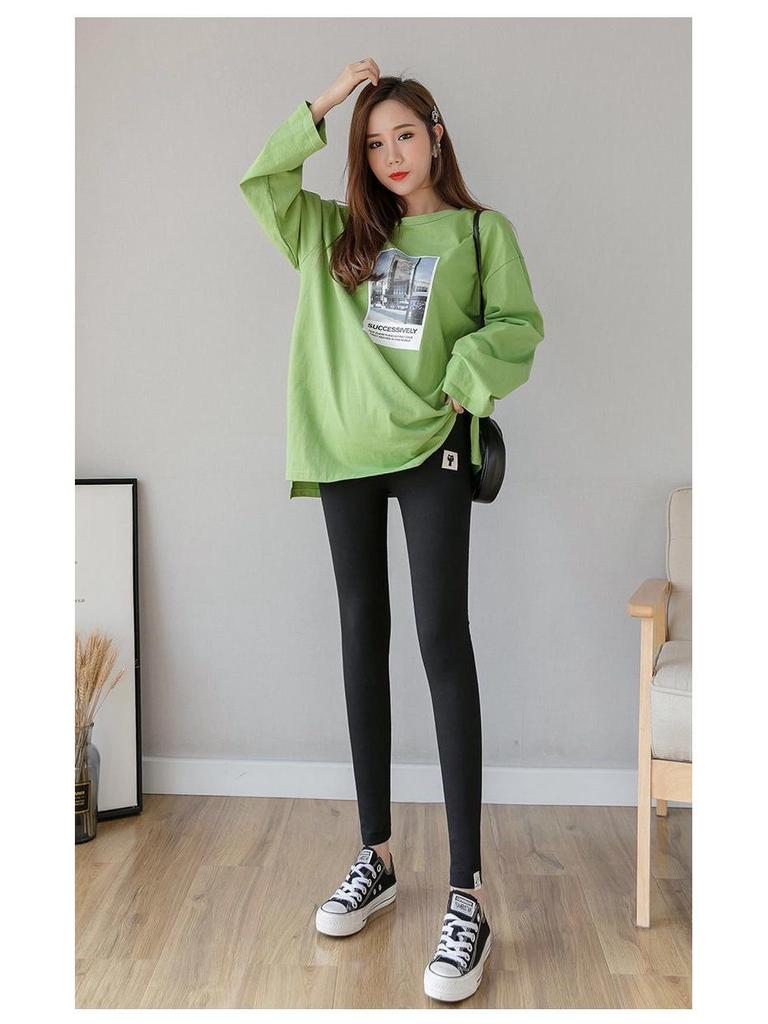 Umstands-Modal-Leggings - Übergröße, Hohe Taille, Bauchstütze, Neun-Punkte-Länge, Frühjahrs-/Sommerbekleidung