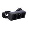 ONNLINE 3-socket extension cord, black, 3