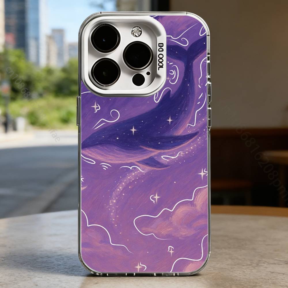 Dreamy Starry Sky Hard Phone Case for IPhone 17 16 15 14 13 12 11 Pro Max Plus16E X XR XS Max Shockproof Full Cover