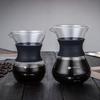 400ML Classic Glass Coffee Maker Pour Over Coffeemaker With Steel Filter Coffee Espresso Hand Brew Drip Filter Glass Pot