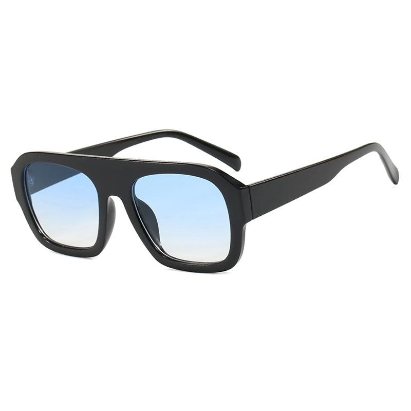 Luxury Square Sunglasses For Women New Vintage Thick Frame Leopard Orange Sun Glasses Female Fashion Polygon Flat Top Eyewear