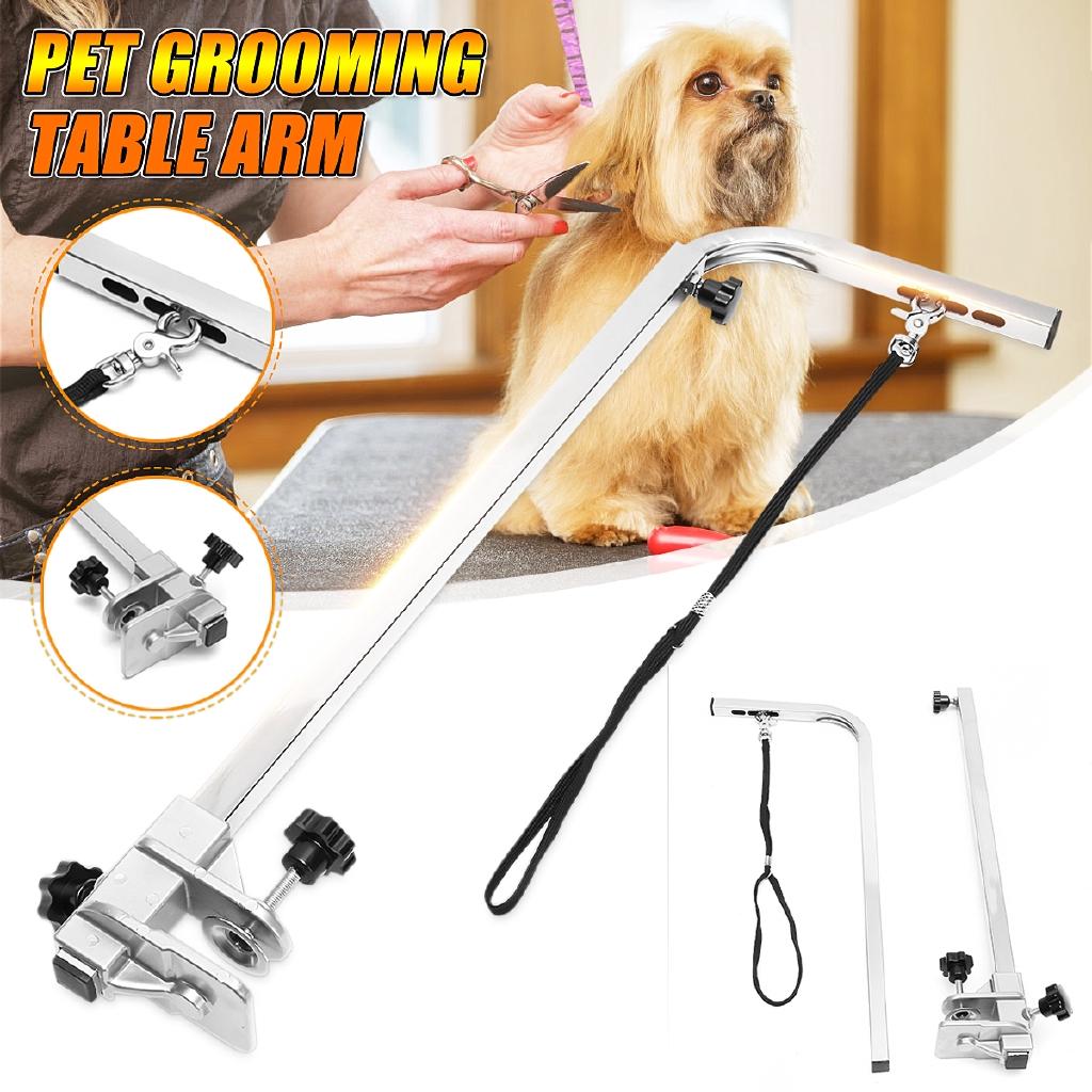 Portable Adjustable Metal Table Arm Support Holder For Pet Dog Grooming Bath Table Desk Sliver 50cm New