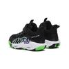 Anta Wind Tunnel Comfortable Versatile Shock Absorption Mid-Top Kids Basketball Shoes Kids sneaker Black Green 312319951-4