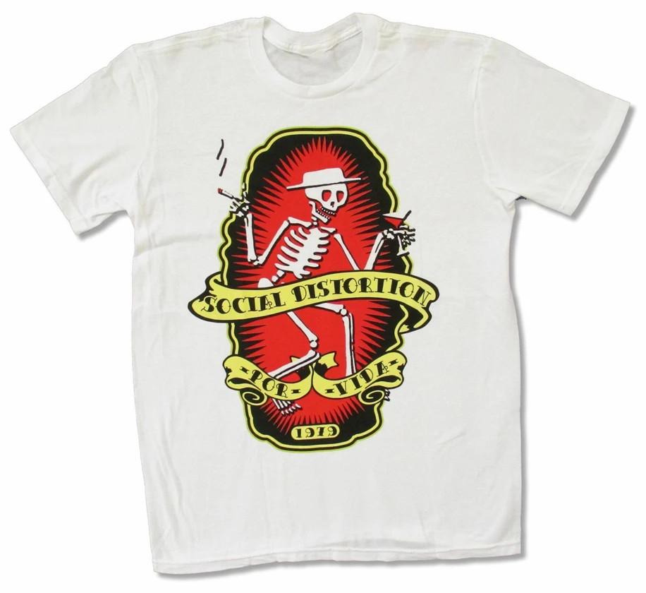 

Social Distortion Por Vida White T-Shirt All Size Unisex T-Shirt S