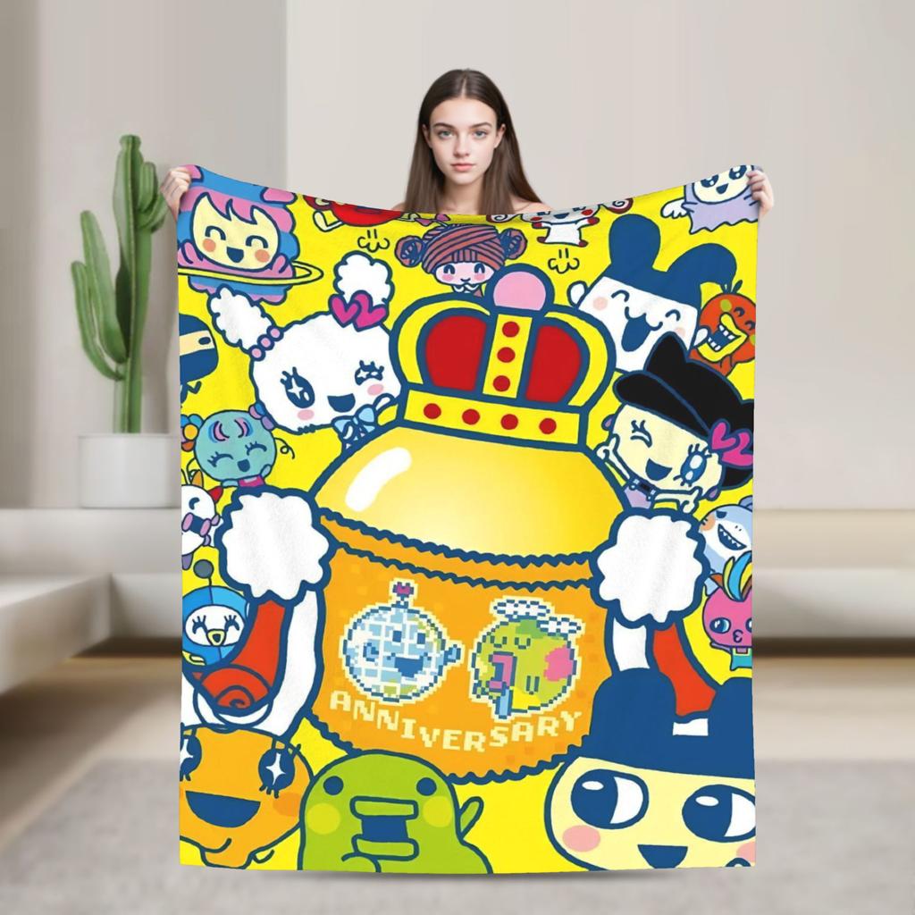 Tamagotchis Flannel Blankets  Funny Throw Blanket for  Sofa Bedding Lounge 200x150cm Quilt