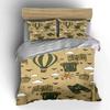 Green Hot Air Balloons. Bedding Sets Duvet Cover Sets Duvet Covers Pillowcases(1 * Duvet Cover 2 * Pillowcases Without Duvet Insert)