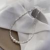 Giant Flash Love Broken Silver Pearl Necklace Summer White Temperament Neck Chain Light Luxury Niche Versatile High Sense Collarbone Chain Woman