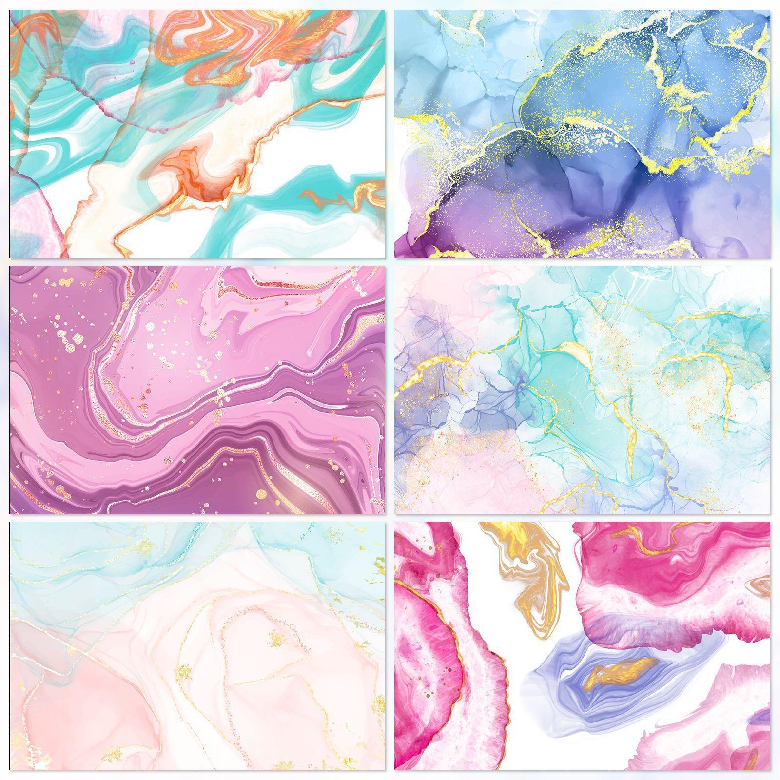 

12 мешков мраморного позолоченного узора персонализированный творческий материал для книг по рукоделию 15cm*15cm